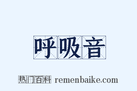 呼吸音是什么意思的图片